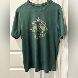 Life Is Good Men's Forest Green Adventure Tee